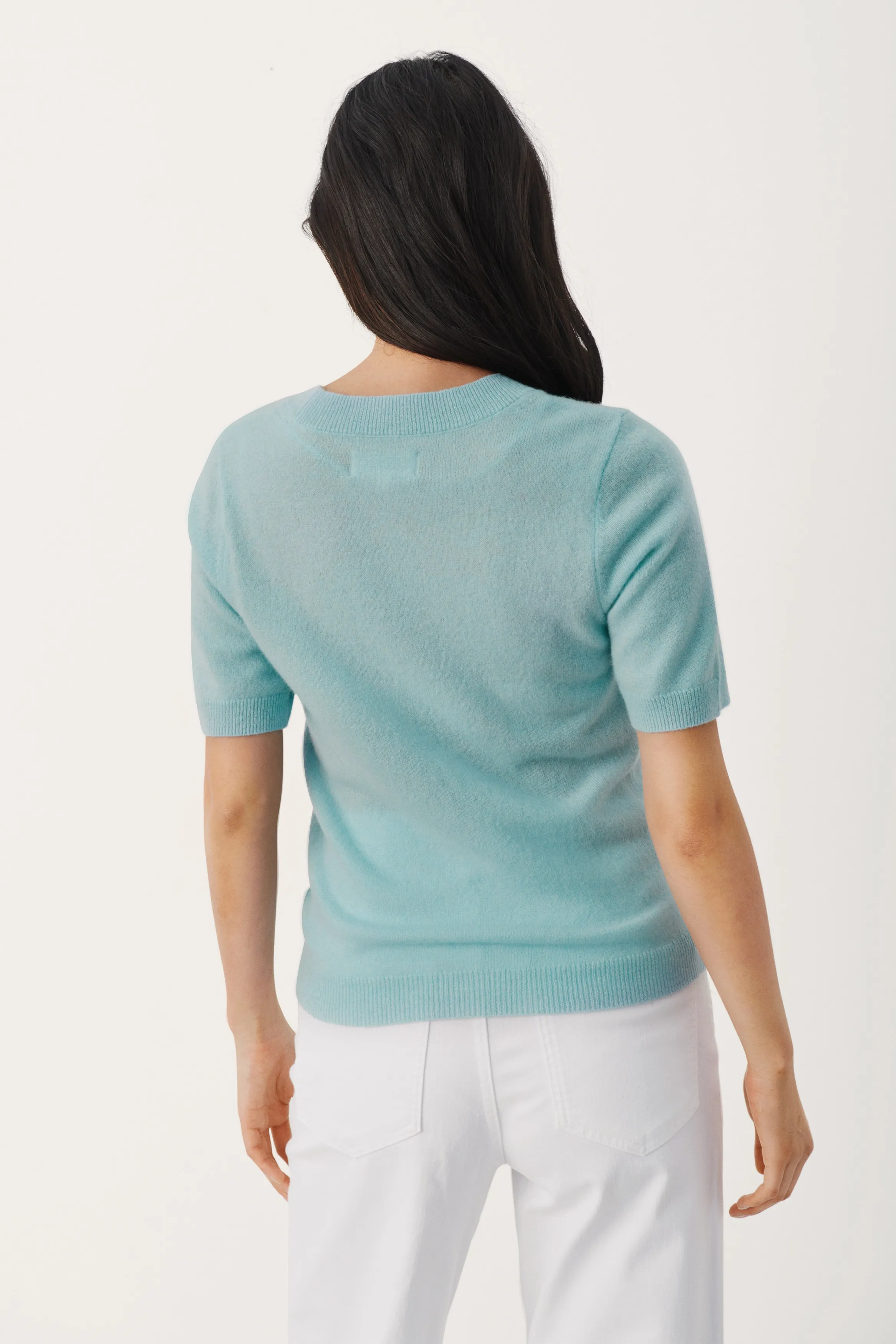 EverlottaPW Kurzarm-Kaschmirpullover