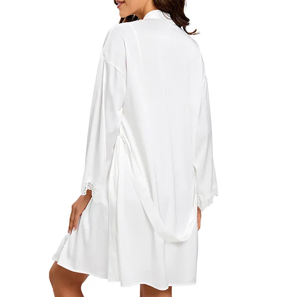 Modisches zweiteiliges Pyjama-Set mit Spitze, bestehend aus Nachthemd und Hose